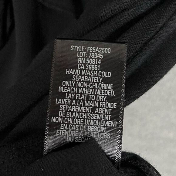 Tahari Ruffled Black Top Womens Medium Dark Romantic Day to Night Classic Blouse - Picture 7 of 10